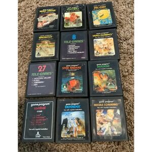 Lot of 12 Atari Game Program‎ Video Games